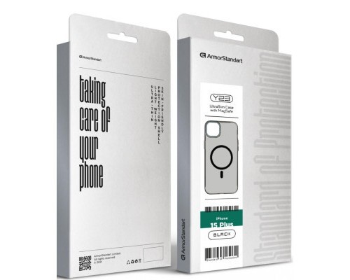 Чохол до мобільного телефона Armorstandart Y23 MagSafe Apple iPhone 15 Plus Transparent Black (ARM68334)
