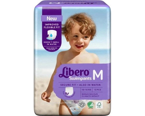 Підгузки Libero Swimpants Medium 10-16 кг 12 шт (7322541981741)