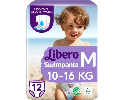 Підгузки Libero Swimpants Medium 10-16 кг 12 шт (7322541981741)