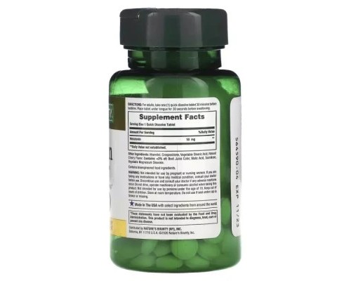 Амінокислота Nature's Bounty Мелатонін швидко розчинний, 10 мг, смак вишні, Melatoni (NRT-52802) Амінокислота Nature's Bounty Мелатонін швидко розчинний, 10 мг, смак вишні, Melatoni (NRT-52802)