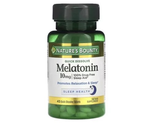 Амінокислота Nature's Bounty Мелатонін швидко розчинний, 10 мг, смак вишні, Melatoni (NRT-52802) Амінокислота Nature's Bounty Мелатонін швидко розчинний, 10 мг, смак вишні, Melatoni (NRT-52802)