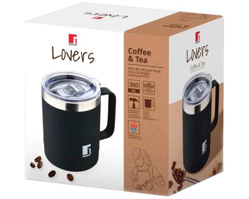Термокружка Bergner Coffee & tea lovers 350 мл Black (BG-37788-BK)