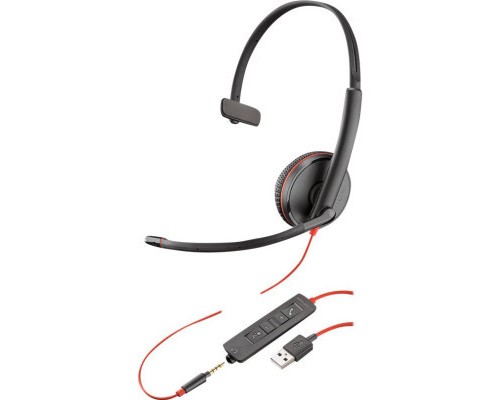 Навушники Poly BlackWire C3215 USB-C/A + 3.5mm HS Mono (8X227AA)