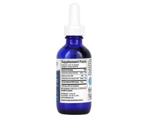 Мінерали Trace Minerals Кальцій іонний у краплях, 200 мг, Ionic Calcium, 59 мл (TMR-00357)