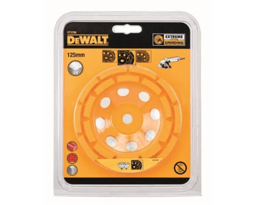 Чашка шліфувальна DeWALT алмазна EXTREME, дворядна, універсальна, 125мм х М14 (DT3796)