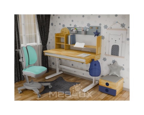 Парта з кріслом Mealux Timberdesk L (парта + крісло + тумба) (BD-690 L+ box BD 920-2 BL+Y-115 TG)