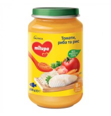 Дитяче пюре Milupa томати, риба та рис 200 г (5900852064432)