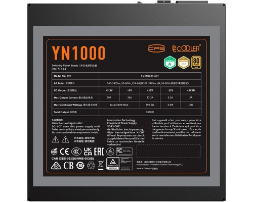 Блок живлення PcCooler 1000W (YN1000)