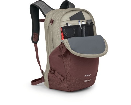 Рюкзак туристичний Osprey Nebula 32 sawdust tan/raisin red O/S (009.3644)