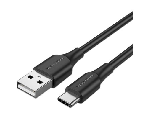 Дата кабель USB 2.0 AM to Type-C 3.0m 3.0A (18W) PVC black Vention (CTHBI)