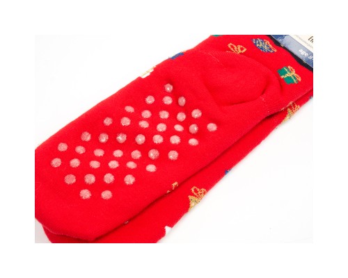 Шкарпетки дитячі Bross новорічні махрові (10436-6-8-red)