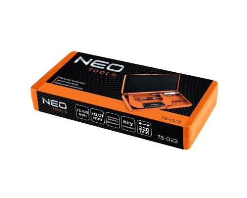 Мікрометр Neo Tools з верн'єром 75-100 мм, ±0.01 мм/м (75-023)