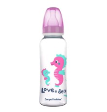 Пляшечка для годування Canpol babies PP LOVE&SEA 250 мл рожева (59/400_pin)