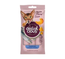 Ласощі для котів Delickcious Сардина з додаванням гарбуза 4 х 15 г (4820269141636)