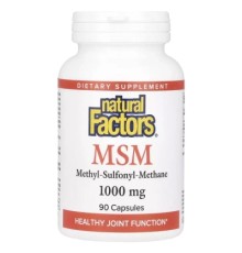 Вітамінно-мінеральний комплекс Natural Factors ЧСЧ, 1000 мг, MSM, 60 вегетаріанських капсул (NFS-02652)