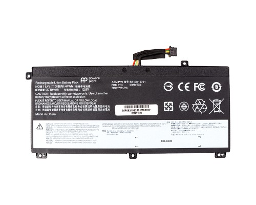Акумулятор до ноутбука LENOVO ThinkPad T550 (00NY639) 11.1V 3710mAh PowerPlant (NB482634)