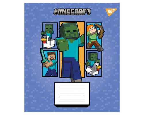 Зошит Yes Minecraft Arrows А5 24 аркушів лінія (768255)