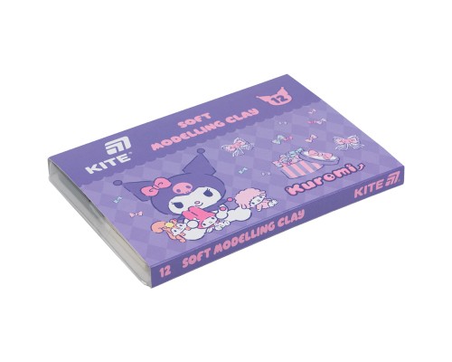 Пластилін Kite Kuromi восковий, 12 кольорів, 240 г (HK24-1086)