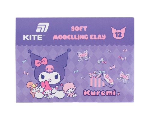 Пластилін Kite Kuromi восковий, 12 кольорів, 240 г (HK24-1086)
