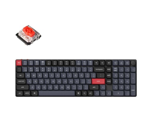 Клавіатура Keychron K17 PRO Gateron MX 2.0 Red QMK Wireless/Bluetooth/USB-А UA Black (K17P-B1-UA)