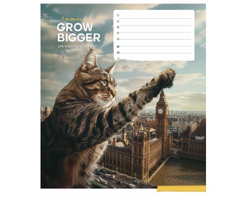 Зошит Школярик Gigantic cats 12 аркушів лінія (012-3451L)