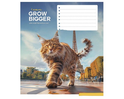 Зошит Школярик Gigantic cats 12 аркушів лінія (012-3451L)