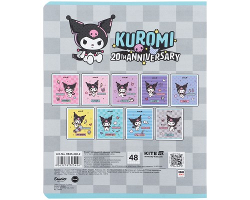 Зошит Kite предметний Kuromi 48 аркуші, клітинка, фізика (HK25-240-2)