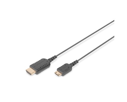 Кабель мультимедійний HDMI M to HDMI mini M 2.0m black Digitus (DB-330121-020-S)