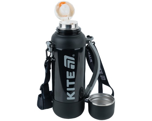 Термос Kite 1200 мл, чорний (K25-1225-1)