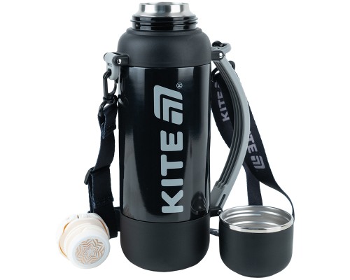 Термос Kite 1200 мл, чорний (K25-1225-1)