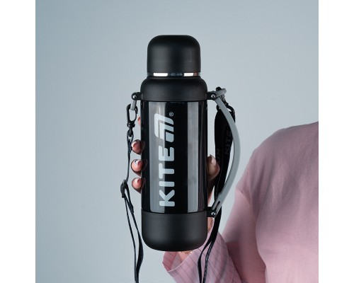 Термос Kite 1200 мл, чорний (K25-1225-1)