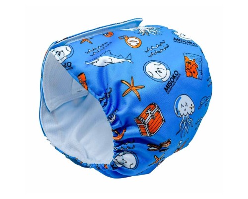 Підгузки для тварин MISOKO&CO багаторазові для кобелів, з восьминогом, XL 1 шт. блакитні (HAINMSK63957)