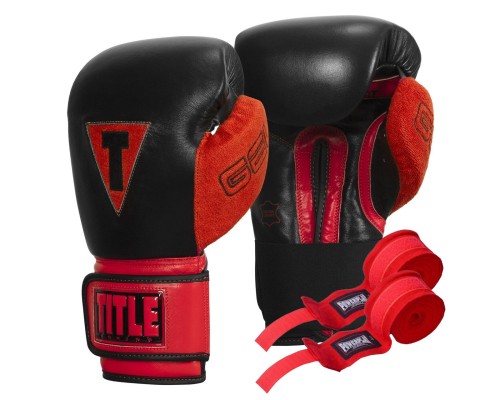 Боксерські рукавички Title Boxing All Heart Bag Gloves 2.0 Black/Red 12 oz (AHABG2 12 oz BK/RD)