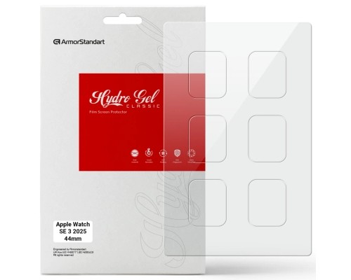 Плівка захисна Armorstandart hydrogel Apple Watch SE 3 2025 44mm 6 pcs (ARM88736)