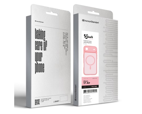 Чохол до мобільного телефона Armorstandart Lush MagCase Apple iPhone 17 Air Pale Pink (ARM87478)