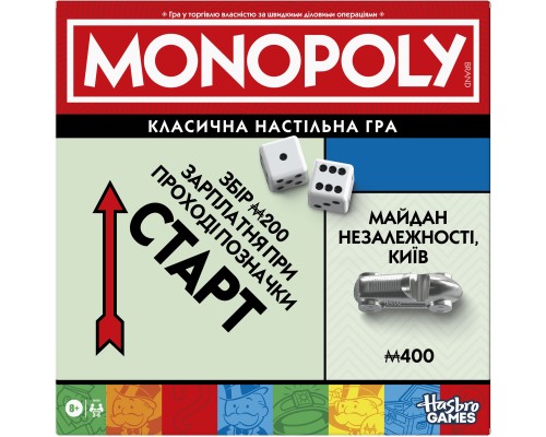 Настільна гра Hasbro Gaming Монополія класична оновлена (G0009)