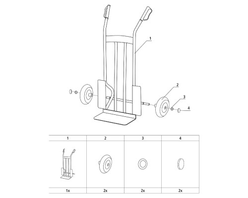 Візок вантажний Stanley до 300 кг, розмір платформи 40х19,5 см, вага 11,1 кг (SXWT-HT526)