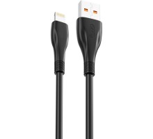 Дата кабель USB 2.0 AM to Lightning 1.0m 6A NB185 black XO (6920680879236)