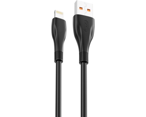 Дата кабель USB 2.0 AM to Lightning 1.0m 6A NB185 black XO (6920680879236)