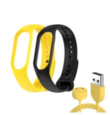 Ремінець до фітнес браслета Armorstandart комплект 3шт Xiaomi Mi Band 7/6/5 New Style Yellow (ARM77040)