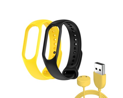 Ремінець до фітнес браслета Armorstandart комплект 3шт Xiaomi Mi Band 7/6/5 New Style Yellow (ARM77040)