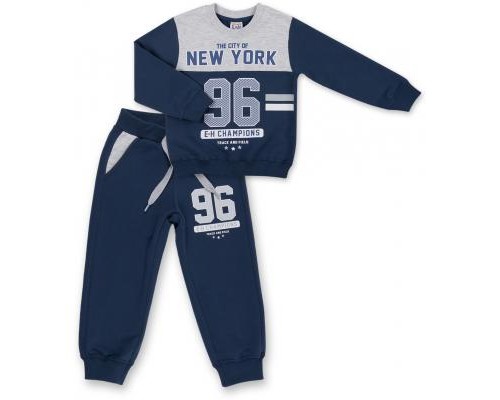 Спортивний костюм дитячий Breeze сірий меланж індиго 