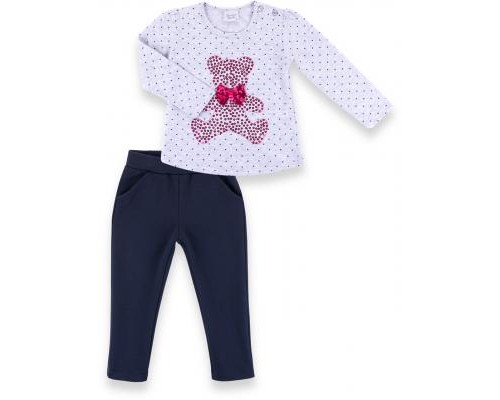 Набір дитячого одягу Breeze з ведмедиком з паєток (9584-92G-gray)