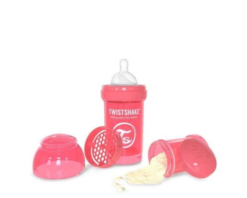 Пляшечка для годування Twistshake антиколиковая 180 мл, персиковая (24 874)