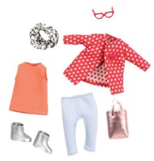 Аксесуар до ляльки Lori червоне пальто з візерунком (LO30014Z)