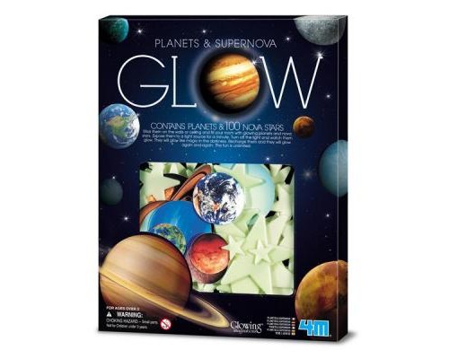 Ігровий набір 4М Сяючі наклейки Планети і 100 зірок (00-05631)