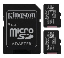 Карта пам'яті Kingston 64GB Class 10 Canvas Select Plus 100R A1 (SDCS2/64GB-2P1A) 