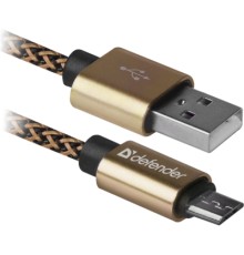 Дата кабель USB 2.0 AM to Micro 5P 1.0m USB08-03T gold Defender (87800)