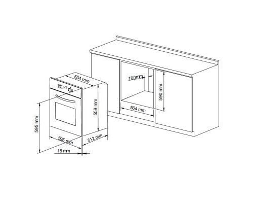 Духова шафа Pyramida PO 70 ME GBL (PO70MEGBL)