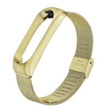Ремінець до фітнес браслета BeCover Metal для Xiaomi Mi Band 3/4 Gold (704653)